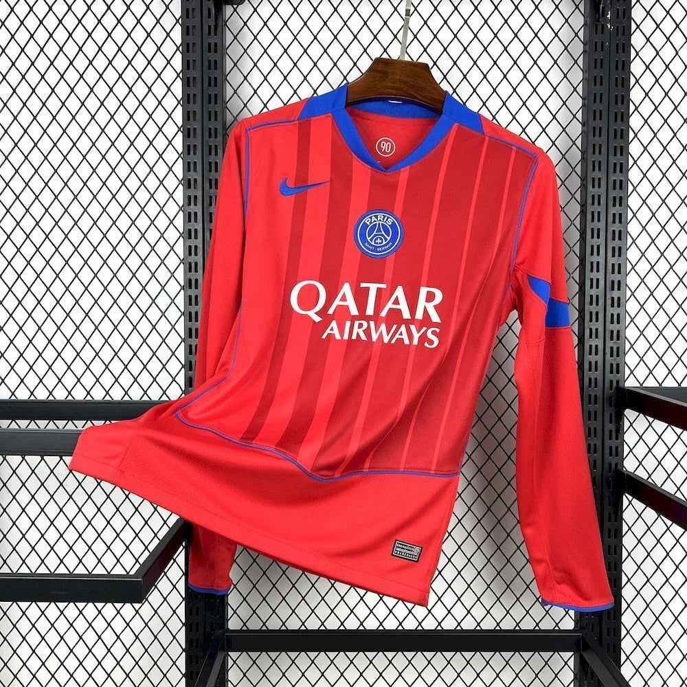 Maillot Rouge Paris 2025 Manches Longues